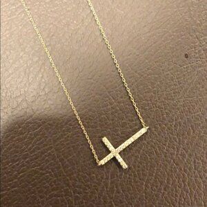 Rhinestone Cross Necklace